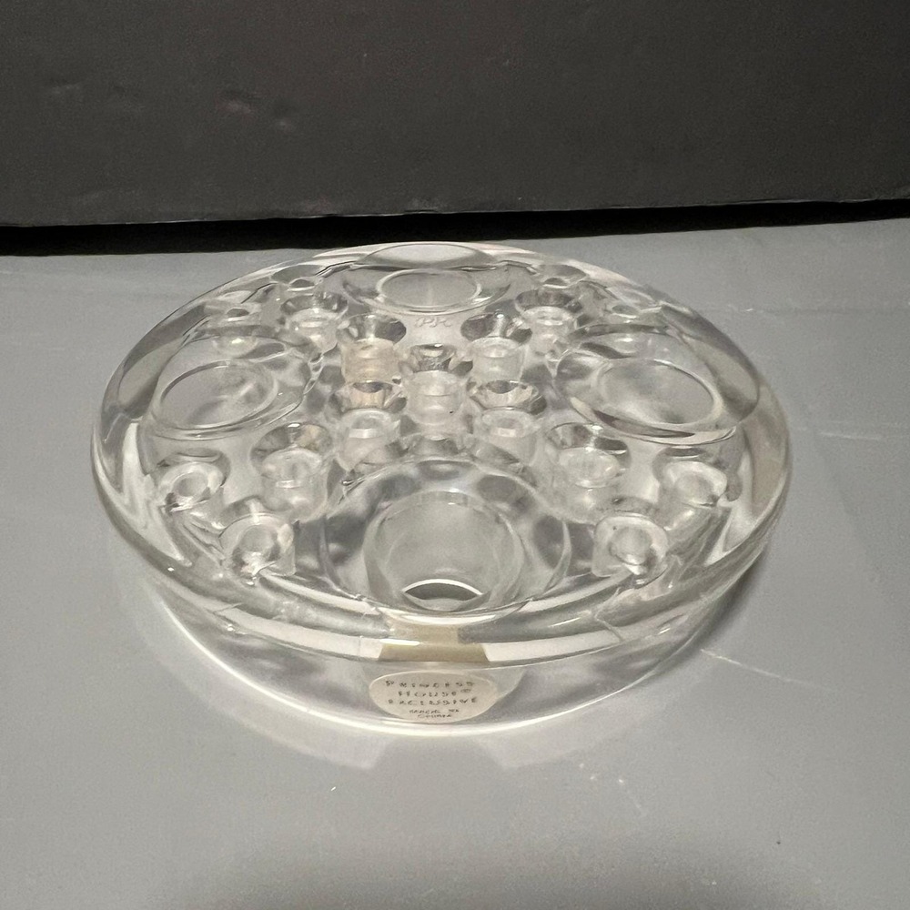 Princess House Floral Arranger Clear Glass Flower Holder PH Exclusive